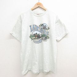 【50%OFF】フルーツオブザルーム 90s 半袖Tシャツ ランカスター汽車 グレー XL | 古着