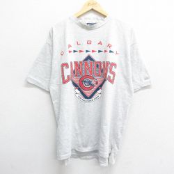 90s 半袖Tシャツ カルガリーキャノンズ グレー XL | 古着