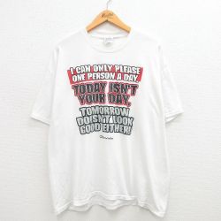 XL★古着 ヘインズ Hanes 半袖 ビンテージ Tシャツ メンズ 90年代 90s フロリダ メッセージ 大きいサイズ クルーネック 白 ホワイト 24mar19 中古