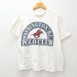 XL★古着 半袖 ビンテージ Tシャツ メンズ 90年代 90s ワシントンDC クルーネック 白 ホワイト 24mar21 中古