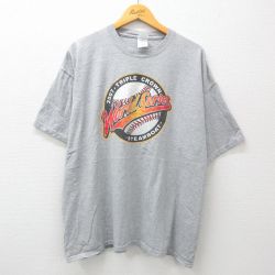 XL★古着 半袖 ビンテージ Tシャツ メンズ 00年代 00s 野球 ワールドシリーズ 大きいサイズ クルーネック グレー 霜降り 24mar26 中古