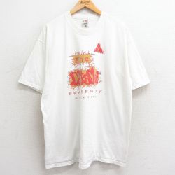 XL★古着 フルーツオブザルーム 半袖 ビンテージ Tシャツ メンズ 90年代 90s Delta chi 大きいサイズ コットン クルーネック USA製 白 ホワイト 24mar27 中古