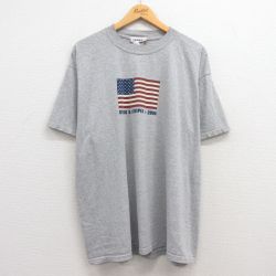 00s 半袖Tシャツ 星条旗 グレー XL | 古着