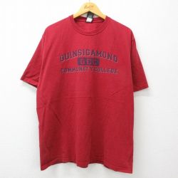 00s 半袖Tシャツ クインシガモンド カレッジ レッド XL | 古着