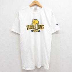 【50%OFF】M★古着 ヘインズ Hanes 半袖 ビンテージ Tシャツ メンズ 00年代 00s リーボック REEBOK テニス コットン クルーネック 白 ホワイト 24apr03 中古