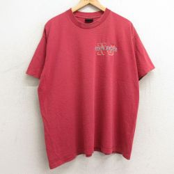 【50%OFF】90s 半袖Tシャツ NJ ポリス レッドボーダー XL | 古着