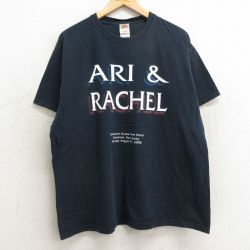 XL★古着 フルーツオブザルーム 半袖 ビンテージ Tシャツ メンズ 00年代 00s ARI&RACHEL 大きいサイズ コットン クルーネック 黒 ブラック 24apr08 中古