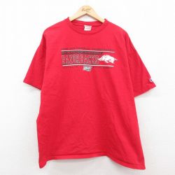 【50%OFF】チャンピオン 00s 半袖Tシャツ アーカンソー大学 レッド XL | 古着