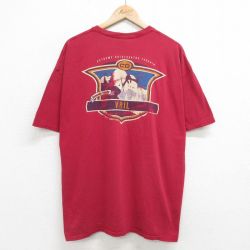 00s 半袖Tシャツ スキー バーガンディ XL | 古着