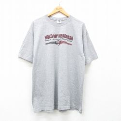 00s 半袖Tシャツ HOLD MY HEADGEAR グレー霜降り XL | 古着