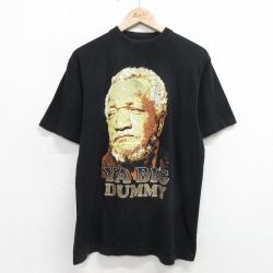 L★古着 半袖 ビンテージ Tシャツ メンズ 00年代 00s YA BIG DUMMY コットン クルーネック 黒 ブラック 24apr16 中古