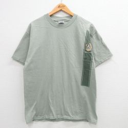 L★古着 ヘインズ Hanes 半袖 ビンテージ Tシャツ メンズ 00年代 00s musser コットン クルーネック 緑系 グリーン 24apr19 中古