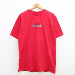 L★古着 半袖 ビンテージ Tシャツ メンズ 00年代 00s アニメ ドラゴンボールZ 孫悟空 孫悟飯 クルーネック 赤 レッド 【spe】 24apr20 中古