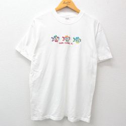 00s 半袖Tシャツ 魚刺繍 ホワイト L | 古着