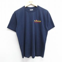 L★古着 ジャージーズ 半袖 ビンテージ Tシャツ メンズ 00年代 00s MR EXCAVATOR クルーネック 紺 ネイビー 24may07 中古