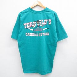 00s 半袖Tシャツ カジノ ネバダ ライトブルー XL | 古着