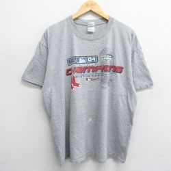 【50%OFF】00s 半袖Tシャツ ボストンレッドソックス グレー霜降り XL | 古着