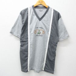 00s 半袖Tシャツ イカリ刺繍 グレー XL | 古着