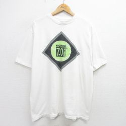 XL★古着 All Sports 半袖 ビンテージ Tシャツ メンズ 90年代 90s テニスボール 大きいサイズ コットン クルーネック USA製 白 ホワイト 24may17 中古