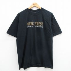 ジャージーズ 00s 半袖Tシャツ WAKE FOREST ブラック XL | 古着