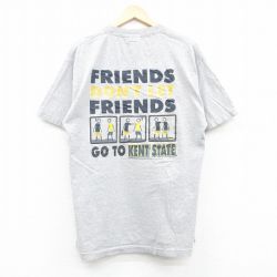 L★古着 半袖 ビンテージ Tシャツ メンズ 00年代 00s AKRON クルーネック グレー 霜降り 24may20 中古