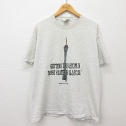 【50%OFF】90s 半袖Tシャツ ストラトスフィアタワー グレー XL | 古着