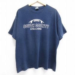 00s 半袖Tシャツ SOUTH COUNTY STALLIONS ネイビー XL | 古着
