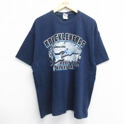 00s 半袖Tシャツ KNUCKLEHEADS ネイビー XL | 古着