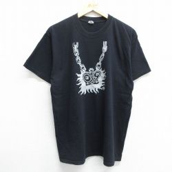 L★古着 半袖 ビンテージ Tシャツ メンズ 00年代 00s コロンビア COLUMBIA 大学 コットン クルーネック 黒 ブラック 24may24 中古