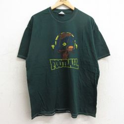 【50%OFF】XL★古着 ジャージーズ 半袖 ビンテージ Tシャツ メンズ 00年代 00s ミラーライト ビール フットボール コットン クルーネック 緑 グリーン 24may31 中古