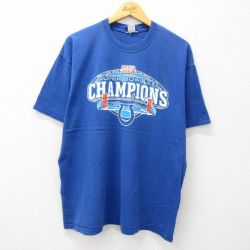 XL★古着 リーボック REEBOK 半袖 ビンテージ Tシャツ メンズ NFL インディアナポリスコルツ コットン クルーネック 青 ブルー アメフト スーパーボウル 24may31 中古
