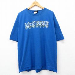 ジャンスポーツ 00s 半袖Tシャツ マクニードステートカウボーイズ ブルー XL | 古着