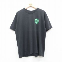XL★古着 ヘインズ Hanes 半袖 ビンテージ Tシャツ メンズ 00年代 00s GLAZEN SEAL クルーネック 黒 ブラック 24may31 中古