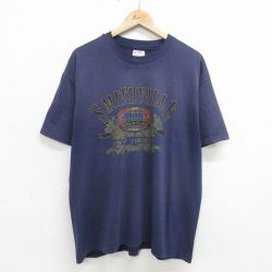 ヘインズ 90s 半袖Tシャツ スミスヴィル ネイビー XL | 古着