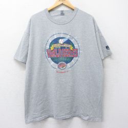 ラッセル 00s 半袖Tシャツ 野球 グレー XL | 古着