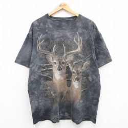 00s 半袖Tシャツ シカ グレータイダイ XL | 古着