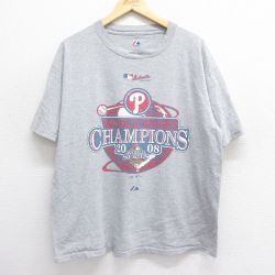 マジェスティック 00s 半袖Tシャツ フィラデルフィアフィリーズ グレー XL | 古着