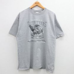 XL★古着 半袖 ビンテージ Tシャツ メンズ 00年代 00s 七面鳥 クルーネック グレー 霜降り 24jun10 中古