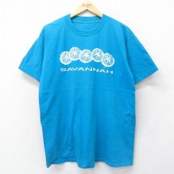 90s 半袖Tシャツ SAVANNAH ライトブルー XL | 古着