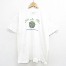 XL★古着 フルーツオブザルーム 半袖 ビンテージ Tシャツ メンズ 90年代 90s アイリッシュ 大きいサイズ コットン クルーネック 白 ホワイト 24jun12 中古