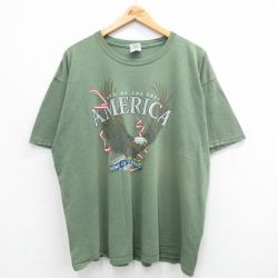 00s 半袖Tシャツ ワシ グリーン XL | 古着