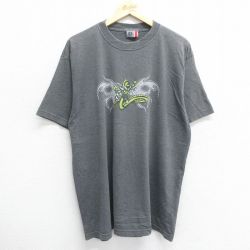 アリゾナジーンズ 00s 半袖Tシャツ 龍 グレー XL | 古着