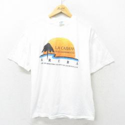 XL★古着 半袖 ビンテージ Tシャツ メンズ 00年代 00s ARUBA コットン クルーネック 白 ホワイト 24jun25 中古