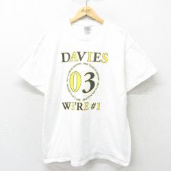 XL★古着 フルーツオブザルーム 半袖 ビンテージ Tシャツ メンズ 00年代 00s DAVIES 大きいサイズ コットン クルーネック 白 ホワイト 24jun25 中古