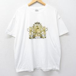 XL★古着 ヘインズ Hanes 半袖 ビンテージ Tシャツ メンズ 90年代 90s ロサンゼルス 大きいサイズ コットン クルーネック 白 ホワイト 24jun29 中古