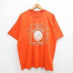 90s 半袖Tシャツ バスケットボール オレンジ XL | 古着