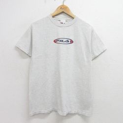 【50%OFF】フィラ 00s 半袖Tシャツ ビッグロゴ グレー M | 古着