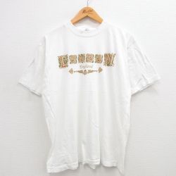 L★古着 半袖 ビンテージ Tシャツ メンズ 90年代 90s ロンドン コットン クルーネック 白 ホワイト 24jul09 中古