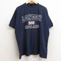 00s 半袖Tシャツ ユニオンジャック ネイビー XL | 古着