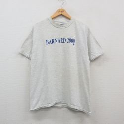 L★古着 ヘインズ Hanes 半袖 ビンテージ Tシャツ メンズ 90年代 90s BARNARD クルーネック USA製 薄グレー 霜降り 24jul13 中古